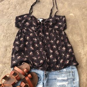 Charcoal grey summer top